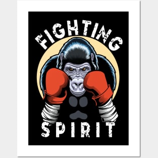 Gorilla Fighting Spirit - Boxing Posters and Art